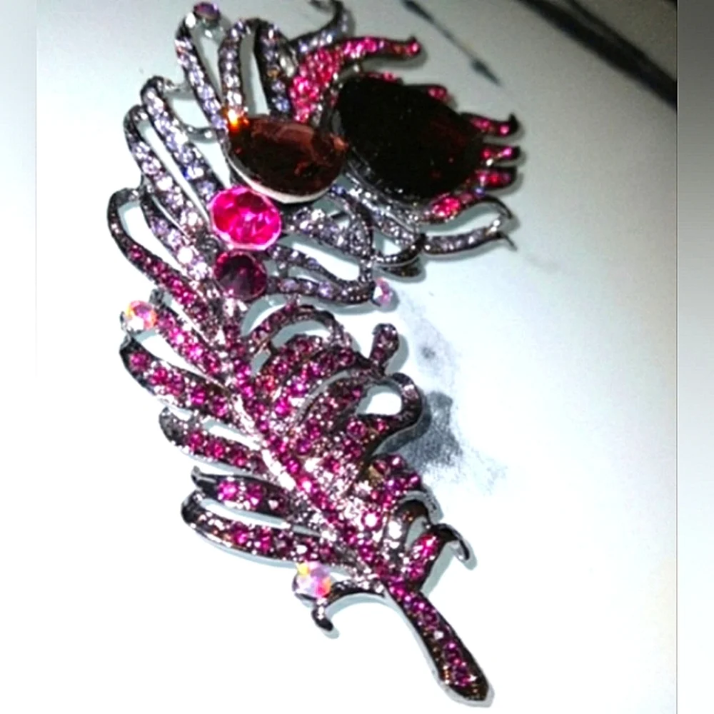 Flower Feather Brooch